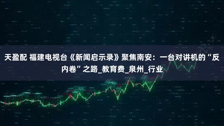 天盈配 福建电视台《新闻启示录》聚焦南安：一台对讲机的“反内卷”之路_教育费_泉州_行业