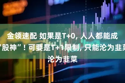 金领速配 如果是T+0, 人人都能成“股神”! 可要是T+1限制, 只能沦为韭菜